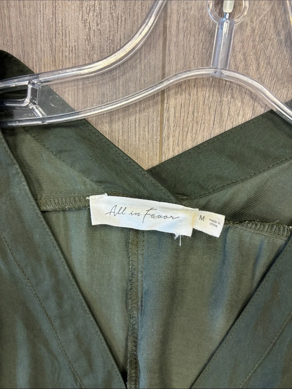 Anthropologie All in Favor Olive Green Jumpsuit - Picture 3 of 8